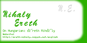 mihaly ereth business card